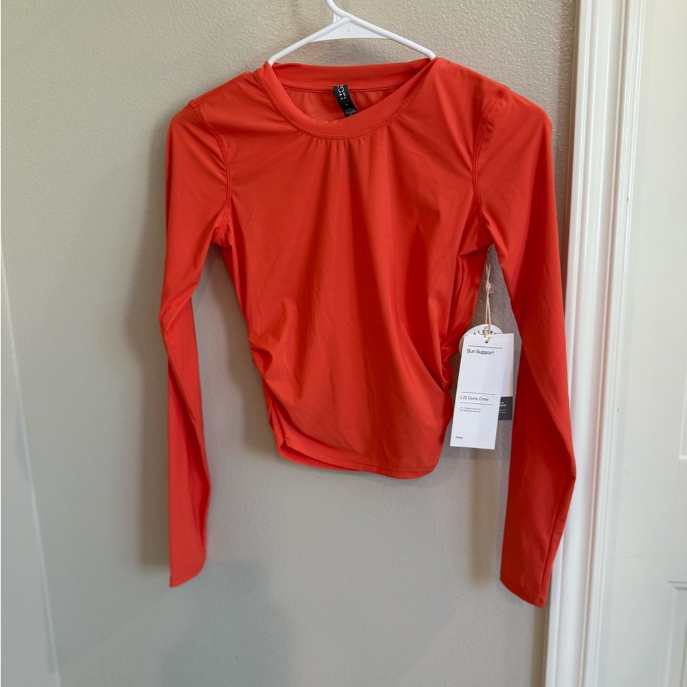 Vuori Vibrant Red Long Sleeve Swim Coverup